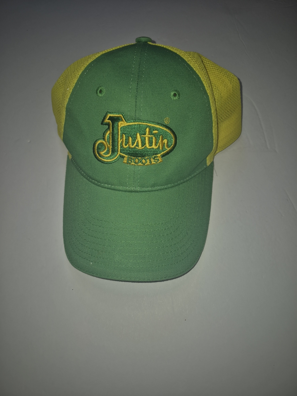 Justin Boots Kids Green & Yellow Trucker Cap